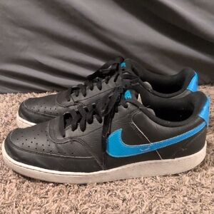 Nike Court Vision Low NN Black Blue Mens Size 11.5 Dress Up Shoes